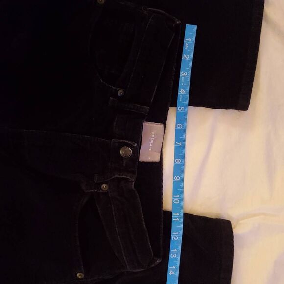 Everlane Corduroy Black Baby Cord Highrise Straight Leg Pants Size 28 - Picture 5 of 11